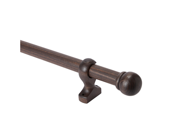 Kit barre à rideau 200cm bois foncé - Brico Dépôt