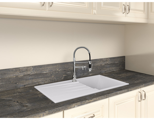 Plan de travail stratifié décor imitation chêne gris foncé - L. 2,44 m - Brico Dépôt