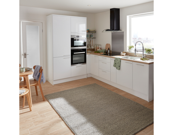 Façade 1 porte "Dorice" blanc brillant L30xH81 - Cooke and Lewis - Brico Dépôt