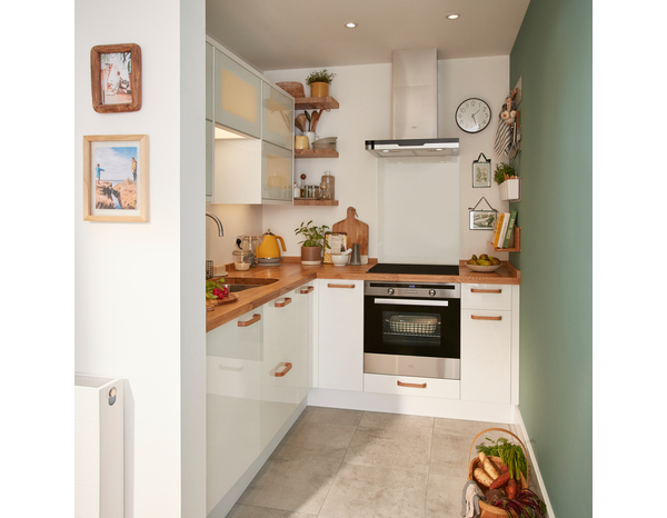 Façade 1 porte "Dorice" blanc brillant L30xH81 - Cooke and Lewis - Brico Dépôt