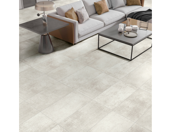 Carrelage intérieur "metal" blanc - 30,8 x 61,5 cm - Brico Dépôt