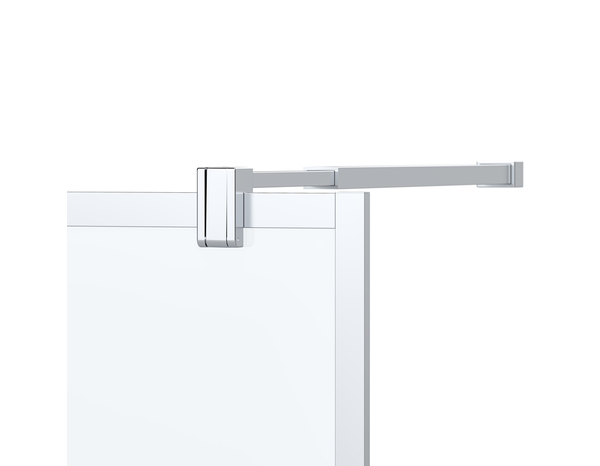 Paroi walk-in 120 cm ep. 6 mm cadre blanc avec "crochet-patère" - Brico Dépôt