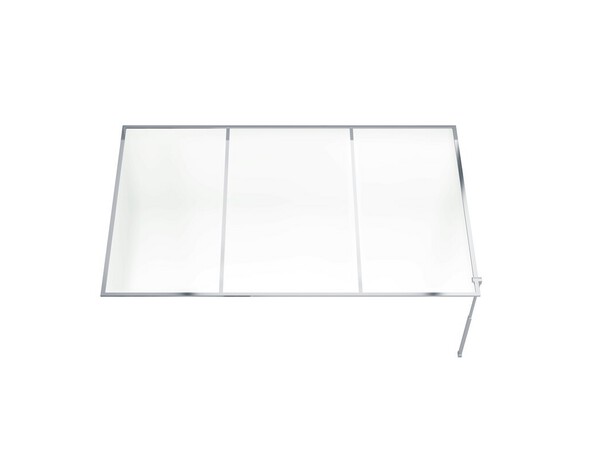 Paroi walk-in 120 cm ep. 6 mm cadre blanc avec "crochet-patère" - Brico Dépôt