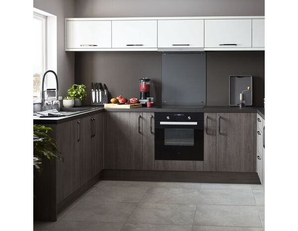 Façade 1 porte L 30 x H 81 chia chêne grise - Cooke and Lewis - Brico Dépôt