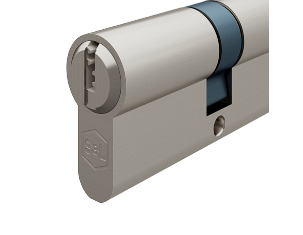 Serrure cylindre 6 goupilles satin nickel 35 X 45 mm - Brico Dépôt