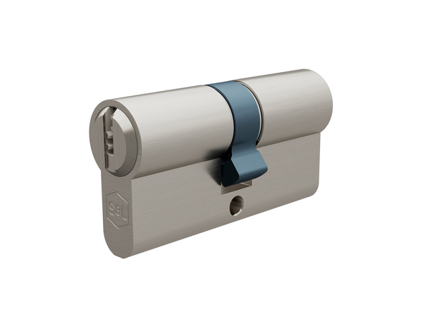 Serrure cylindre 6 goupilles satin nickel 30 X 50 mm - Brico Dépôt