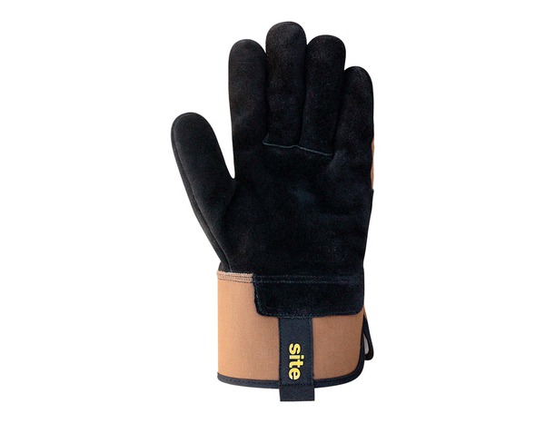 Gants de manutention en cuir doublure polaire - T9 - Brico Dépôt