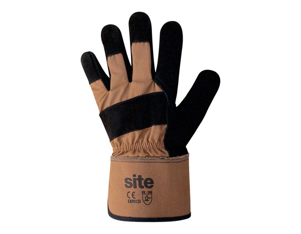 Gants de manutention en cuir doublure polaire - T9 - Brico Dépôt