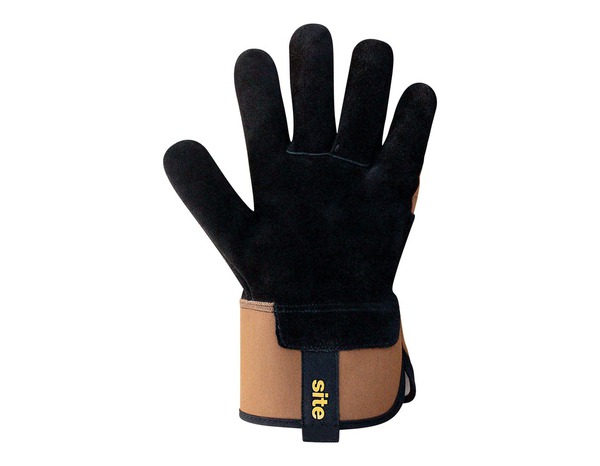 Gants de manutention en cuir doublure polaire - T9 - Brico Dépôt