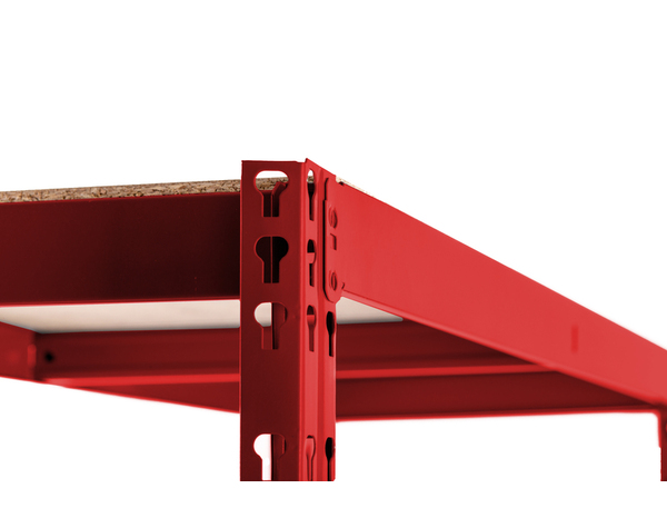 Étagère métal  10 tablettes L. 200 x H. 192 x P. 45 cm rouge - Brico Dépôt