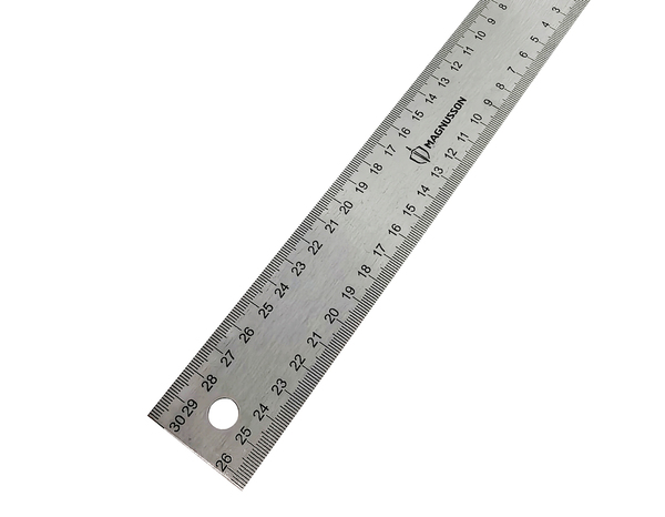 Lot de 2 équerres 300 et 250 mm et 1 règle 300 mm en acier inoxydable - MAGNUSSON - Brico Dépôt