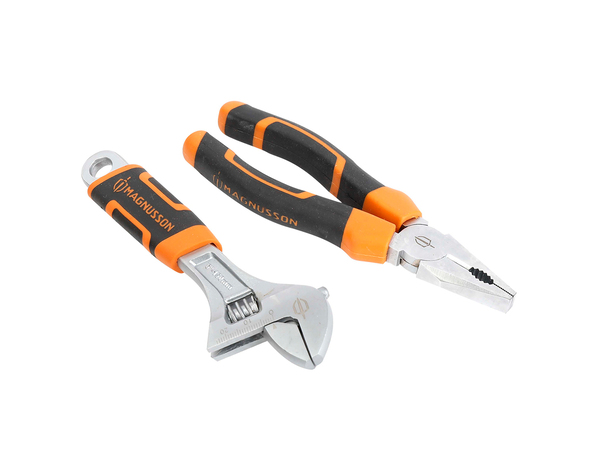 Lot de 1 pince universelle et 1 clef à molette - MAGNUSSON - Brico Dépôt