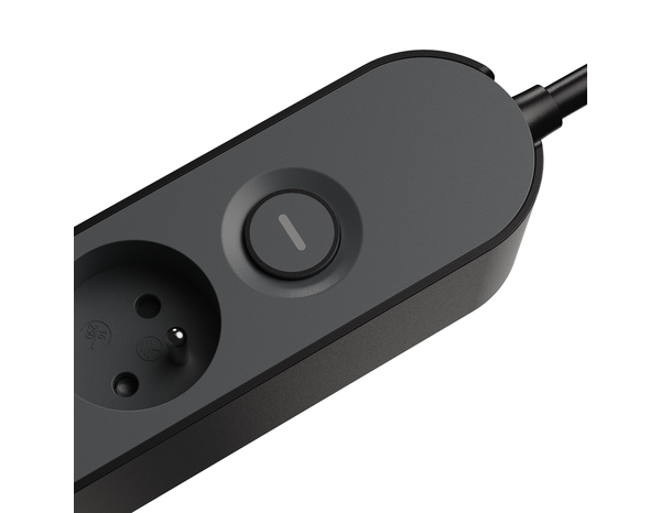 Bloc 4 prises 1,5 m gris et noir - Brico Dépôt