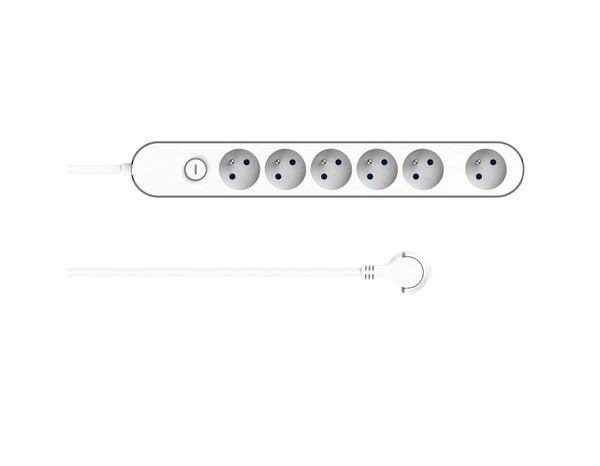 Bloc 6 prises 3 m gris et blanc - Brico Dépôt