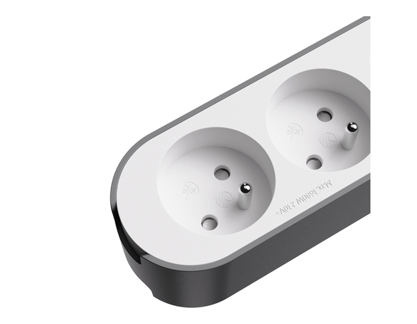 Bloc 3 prises 1,5 m gris et blanc - Brico Dépôt