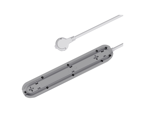 Bloc 5 prises 1,5 m gris et blanc - Brico Dépôt