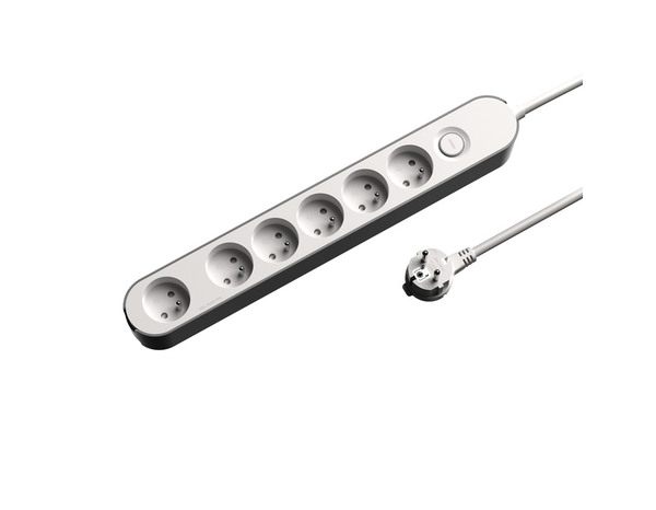 Bloc 6 prises 3 m gris et blanc - Brico Dépôt