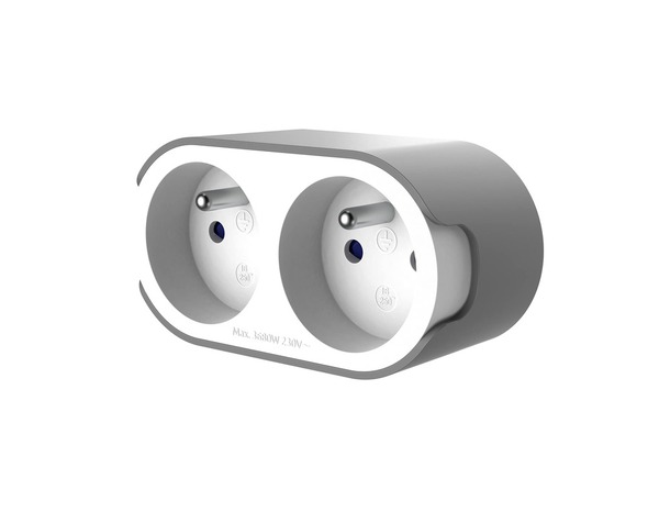 Biplite 2x16A blanc et gris - Brico Dépôt