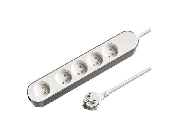 Bloc 5 prises 3 m gris et blanc - Brico Dépôt