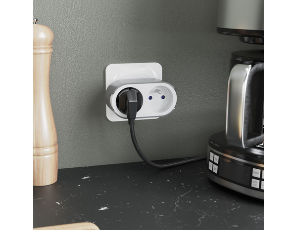 Biplite 2x16A blanc et gris - Brico Dépôt