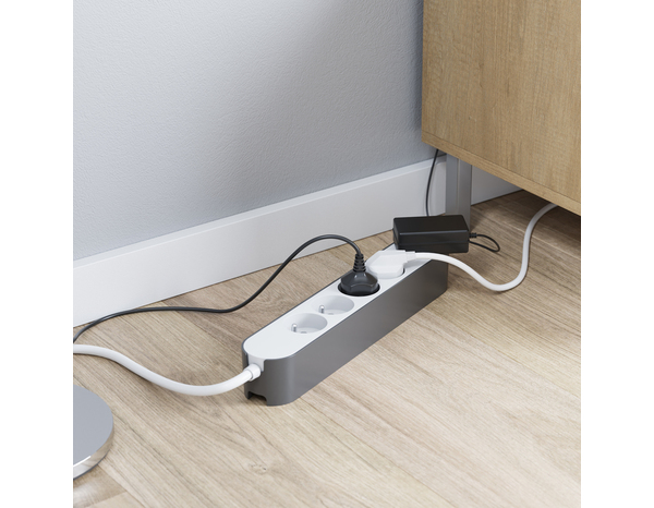 Bloc 5 prises 1,5 m gris et blanc - Brico Dépôt