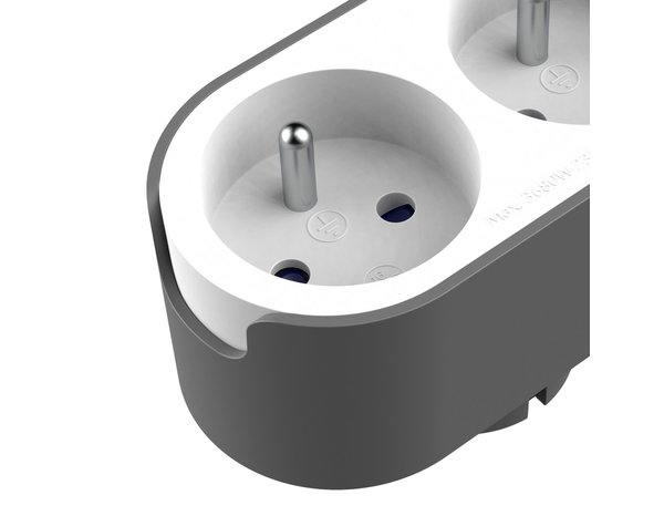 Biplite 2x16A blanc et gris - Brico Dépôt