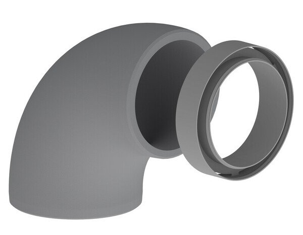 Coude 90 EPS D160 avec manchon pour chauffe-eau thermodynamique - Fitt - Brico Dépôt