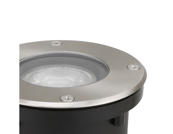 Spot exterieur rond GU10 chrome "Carpina" - Marque BLOOMA - Brico Dépôt