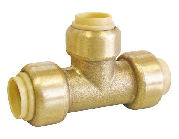 Té laiton réduit à clipser pour tubes cuivre ou PER ou Multicouche Ø16-Ø14-Ø16
 - Somatherm - Brico Dépôt