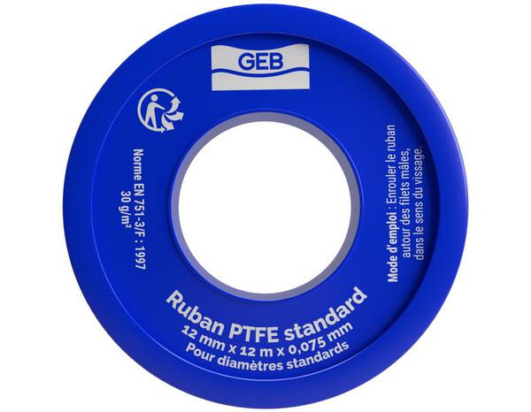 Ruban d'étanchéité teflon 12MM X 12M - GEB - Brico Dépôt