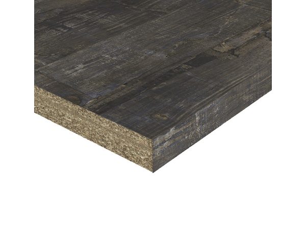 Plan de travail stratifié décor imitation chêne gris foncé - L. 2,44 m - Brico Dépôt