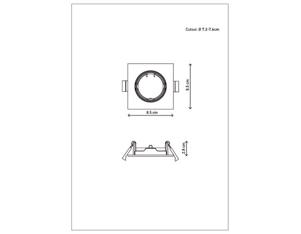 Anneau spot à encastrer GU10 diam. 8,5 cm argenté "Abelar" - Cooke and Lewis - Brico Dépôt