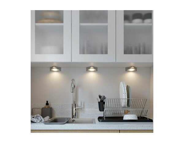 3 lampes led triangle 9 W 4000 K argenté "Narcille" - Cooke and Lewis - Brico Dépôt