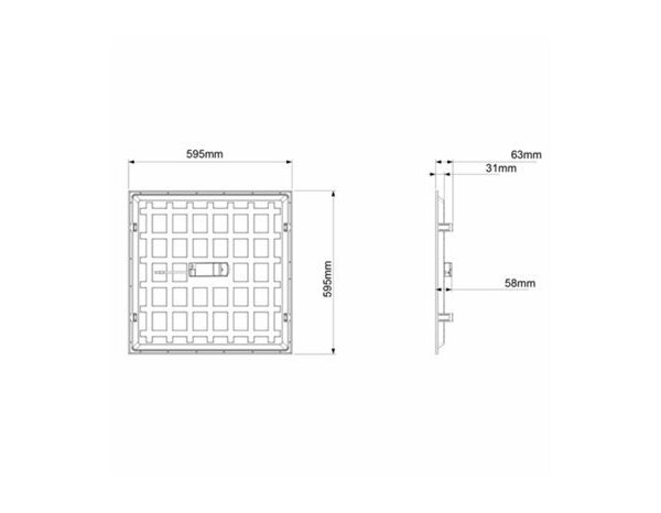 Panneau led intégrée 3000 lm 60x60cm blanc - Brico Dépôt