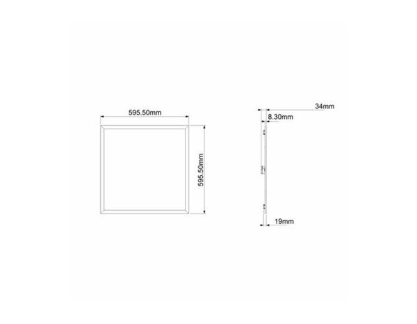Panneau led intégrée 3600 lm 60x60cm blanc "Belaire" - Cooke and Lewis - Brico Dépôt