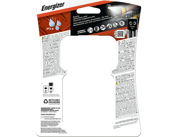 Lampe frontale pro aimantée à piles 2 types d'éclairage - 400 lumens - Energizer - Brico Dépôt