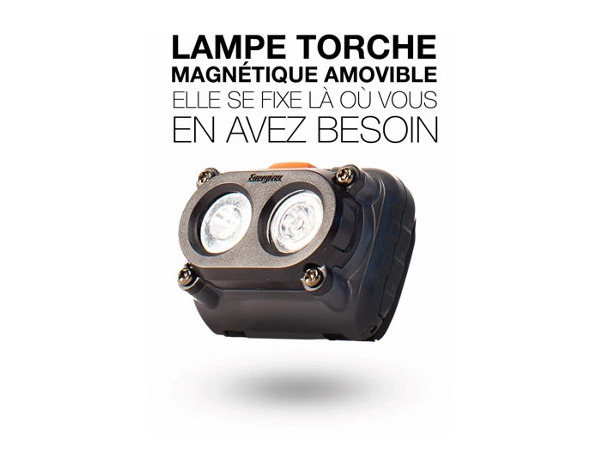 Lampe frontale pro aimantée à piles 2 types d'éclairage - 400 lumens - Energizer - Brico Dépôt