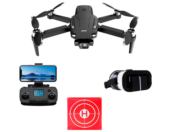 Drone nouvelle génération KYF-DRONE-002 avec caméra gimbal 3 axes et casque vr inclus - Brico Dépôt