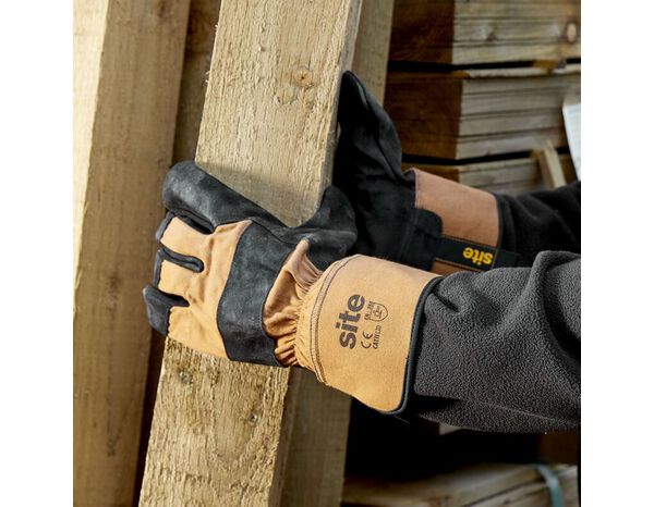 Gants cuir et polyester pour tâches intensives T9 - Brico Dépôt