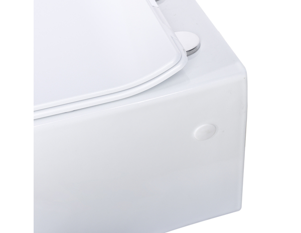 Cuvette WC suspendue sans bride "Fuerte" - H. 36,5 x L. 36,5 x P. 52 cm - GoodHome - Brico Dépôt