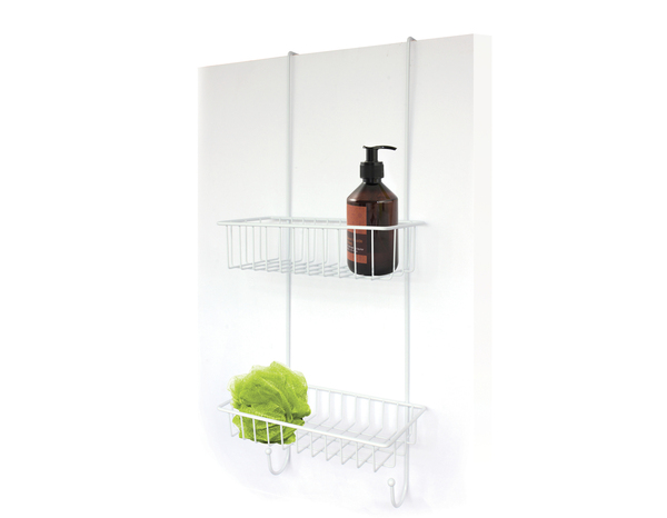 Serviteur de douche Overdoor en Métal Epoxy Blanc - Brico Dépôt