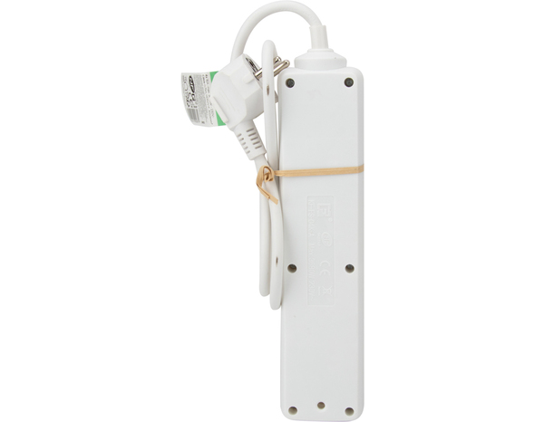 Bloc multiprise recycle 4 prises x 16A blanc + interrupteur H05W-F 3G1 - 0,75 M   - Brico Dépôt