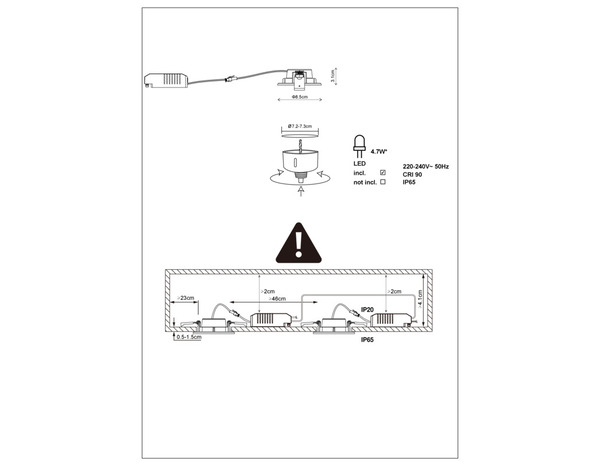 Spot led encastrable 850 lm 4000 K argent "Sernin" - Cooke and Lewis - Brico Dépôt