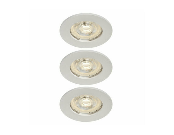 3 spots encastrables GU10 blanc - Brico Dépôt