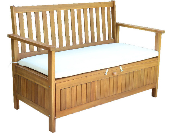 Banc "Talica" avec coffre de rangement en acacia - H. 84cm x l. 120cm - Marque BLOOMA - Brico Dépôt