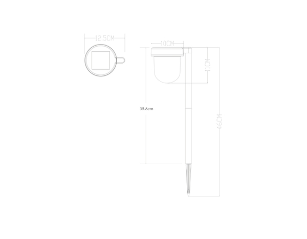 Applique solaire Led noir 3000K Brith - Brico Dépôt