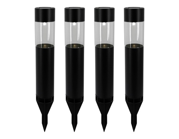 Lot de 4 bornes solaire noir 5000L Scone - Brico Dépôt