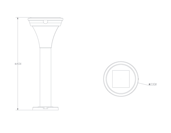 Borne solaire à détection 5000K 180Lm Markook - Brico Dépôt