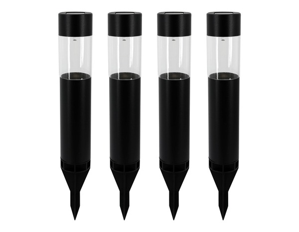 Lot de 4 bornes solaire noir 5000L Scone - Brico Dépôt