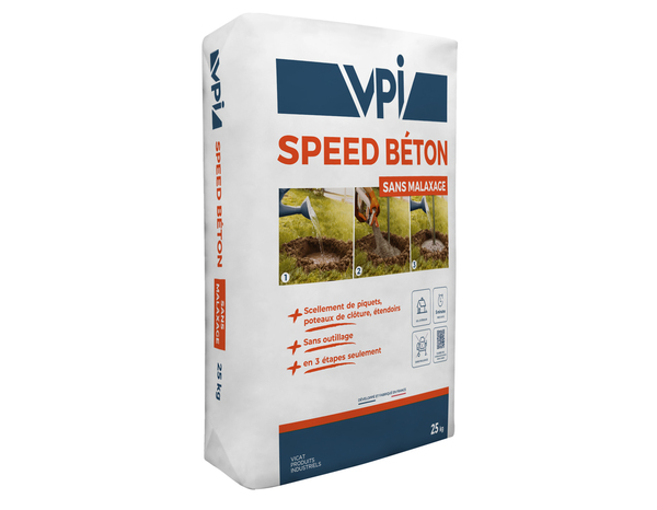 Béton "Speed" sans malaxage gris - sac de 25 kg - VPI - Brico Dépôt